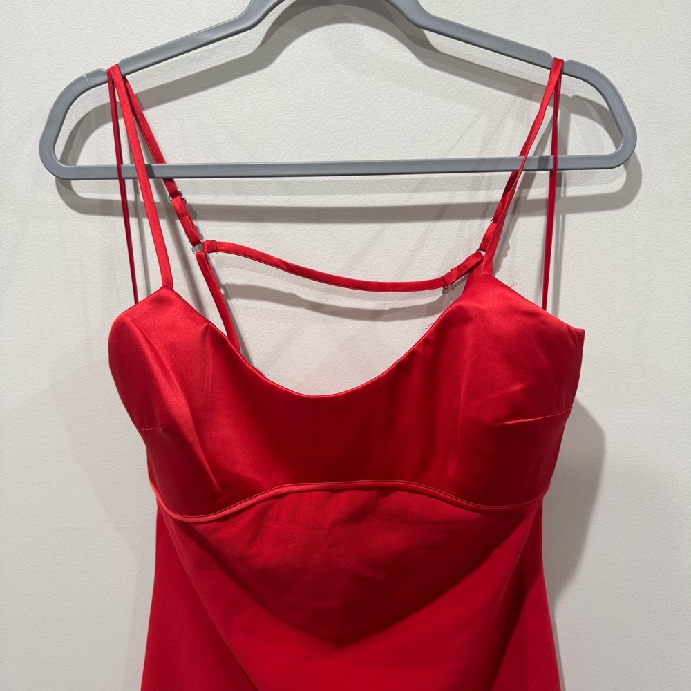 New! Likely Lorna Midi Dress Scarlet Red Size 8 - Picture 4 of 10